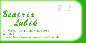 beatrix lubik business card